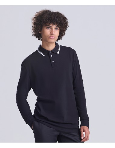 AWD-JP103-Long Sleeve Tipped 100 Polo